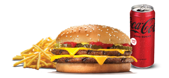 Double Cheeseburger Menü
